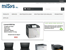 Tablet Screenshot of misys.ca